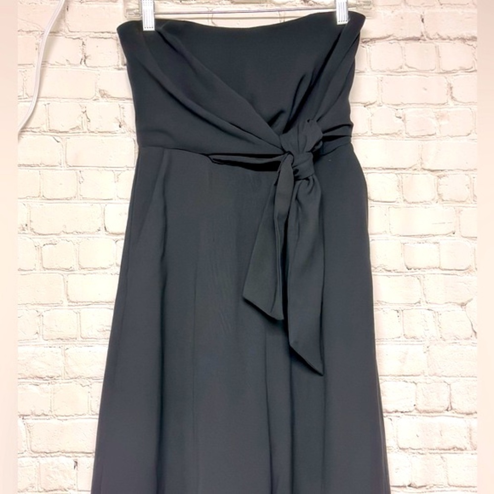 Entro Black Strapless Crop Jumpsuit w/Pockets | Size S